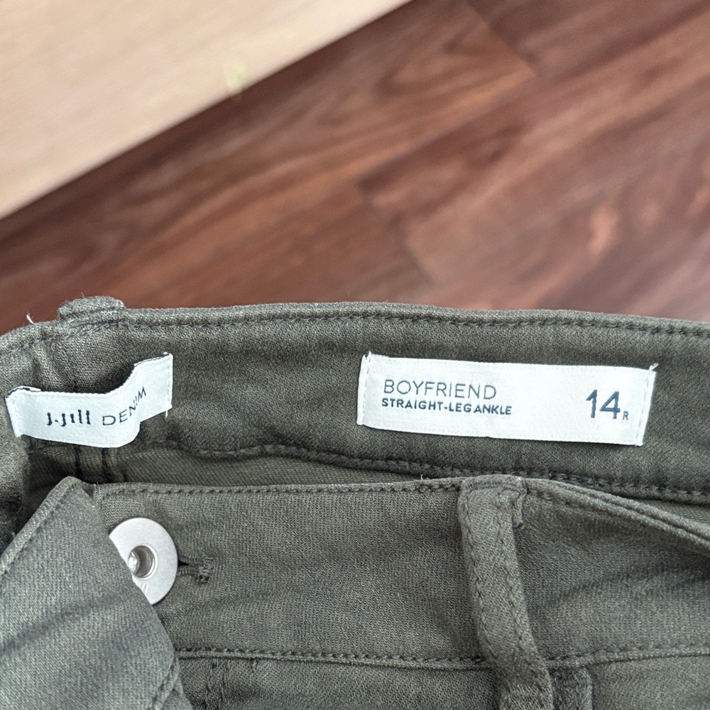 J. Jill Olive Boyfriend Jeans